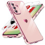 LeYi Coque pour Samsung Galaxy A56 5G avec 2 Verre Trempé Silicone Forme de Coeur d'amour, Housse Étui de Protection Antichoc An