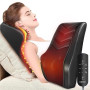 Boriwat Masseur Dos et Cervicales, Massage Shiatsu 16 Nœuds, Chaleur 2 Zones & 2 Niveaux (38‑59°C), Grand Taille 38 cm, Massage