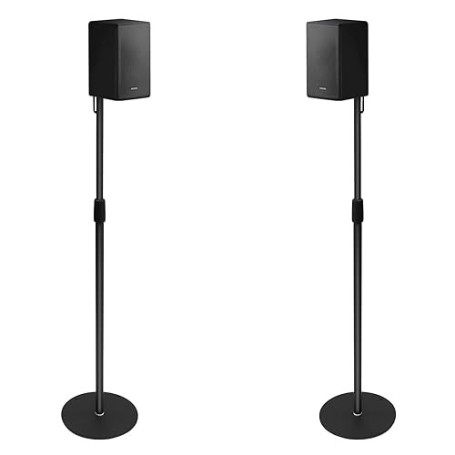 Lot de 2 Supports d'Enceinte Universel pour Enceintes Jusqu'à 73-140 cm Support d'enceinte Support de Sol Réglable en Hauteur pa