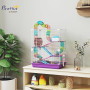PawHut Cage pour Hamster Rongeur 4 étages avec Tunnels mangeoire Roue Maison échelles dim. 46L x 30l x 58H cm Violet