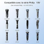 Newding 15V HQ8505 Rasoir Chargeur pour Philip HC5630 QP6651 QP6510 QP6520 QP6530 QP6541 QP6620 QP6650 MG7745 MG7730 MG7720, ave