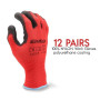 EDIMAX, Gants de Travail, Lot de 12 Paires, Anti Coupure, Resistant aux Abrasion, Niveau 3, Revêtement en Nylon PU, Polyvalent,