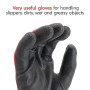 EDIMAX, Gants de Travail, Lot de 12 Paires, Anti Coupure, Resistant aux Abrasion, Niveau 3, Revêtement en Nylon PU, Polyvalent,