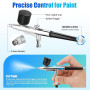 48 PSI Kit Aérographe Complet Professionnel,Airbrush Set Compressor avec 0.2/0.3/0.5 mm Buses pour pour modélisme, nail art, maq