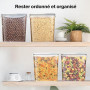YASHE Boîte de Rangement Cuisine Lot de 3, 3.7L Sans BPA Boîtes Conservation Alimentaire en Plastiqueavec Couvercle, Boîte Herme