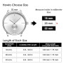 TIESOME Bracelet de montre en cuir, bracelet de remplacement en cuir de veau, bracelet à boucle en acier inoxydable pour hommes
