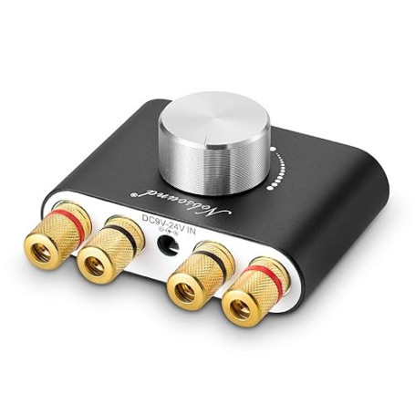Nobsound Mini Amplificateur de puissance Bluetooth, Stereo Hi-Fi Digital Amp 2.0 Channel 50W × 2 avec entrée AUX/USB/Bluetooth,