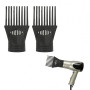 DOITOOL Lot De 2 Embouts Peigne SèChe-Cheveux Universel, Peigne Afro DéMêLant Et Lissant Pour Cheveux BoucléS CréPus, Buse Conce