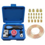 Outils D'évasement de Tuyaux de Freins, Ø4,75 mm Kit Réparation Tuyau de Frein, 7,62m Ø4,75mm Conduite de Frein avec 16 Connecte