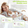 AUVON 3 EN 1 TENS EMS Electrostimulateur Musculaire de Canaux Double pour le soulagement de la douleur, la stimulation musculair