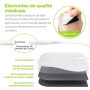 AUVON 3 EN 1 TENS EMS Electrostimulateur Musculaire de Canaux Double pour le soulagement de la douleur, la stimulation musculair