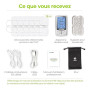AUVON 3 EN 1 TENS EMS Electrostimulateur Musculaire de Canaux Double pour le soulagement de la douleur, la stimulation musculair