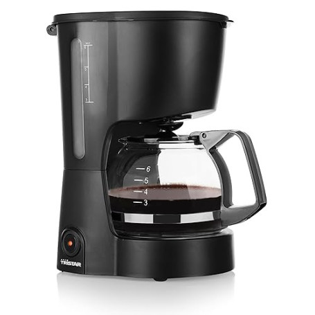 Tristar Cafetière, Capacité 6 Tasses, 600W, Fonction Maintien au Chaud, Arrêt Automatique, Filtre Permanent, Système Anti-Goutte