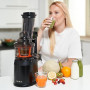 Jus de Fruits et Légumes à Mastication Lente, Slow Juicer, Jus Frais et Santé, Sorbet, Crème Glacée, Bouche 75 mm, sans BPA, 240
