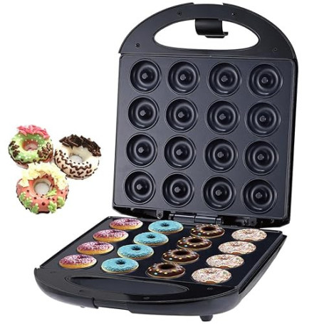 SOKANY SK-08002 1400W Machine à Mini Beignets Électrique, Appareil à Donuts pour 16 Petit Beignet, Revêtement Antiadhésif, Facil