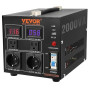 VEVOR Transformateur 220 V⇄110 V Convertisseur de Tension Élévateur Abaisseur 2000 W Transformateur de Puissance avec 2 Prises U
