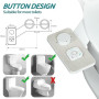 Samodra Pulvérisateur Bidet non électrique avec double buses rétractables autonettoyantes - Nettoyage avant et arrière - Bouton