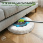 Masthome Serpillière Seau Essoreur,Balai Serpillère Rotative 360° en Microfibre Balais Nettoyer Sol Réglable avec Essoreur Rotat