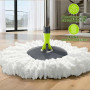 Masthome Serpillière Seau Essoreur,Balai Serpillère Rotative 360° en Microfibre Balais Nettoyer Sol Réglable avec Essoreur Rotat