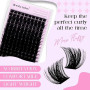 Faux Cils Individuel D Curl 200D Wispy Cils Individuels Naturels 10-18mm Réutilisables Cluster Lashes Extensions Cils DIY à La M