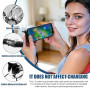 XAVURO Câble Chargeur USB-A vers Type-C 65W avec Support Invisible, Cordon de Charge Rapide Plat et Tressé 1.5M, Accessoire Télé