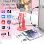 zealsound Micro USB, k66 Pink Microphone à condensateur Cardioïde pour PC Smartphone Ordinateur, avec Bouton muet/Gain, pour Enr
