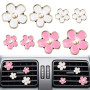 URAQT Clip d'Aération de Marguerit, 8pcs Décoration de Grille d'Aération Intérieure de Voiture, Clip de Désodorisant de Voiture,