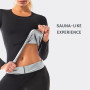 Sudation Chemise Top Manches Longues Amincissante Ventre Plat Maigrir Sauna Suit Shapewear Costume D'entraînement Formateur Shap