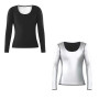 Sudation Chemise Top Manches Longues Amincissante Ventre Plat Maigrir Sauna Suit Shapewear Costume D'entraînement Formateur Shap