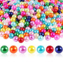 1000 Pièce Perles de Verre Rondes Perles de Nacrées 8mm Perles en Plastique Colorées Perles d'Imitation pour Collier Bracelet Bi