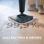 Vileda Steam Plus Pro Nettoyeur vapeur, tue jusqu’à 99% des bactéries et des virus, parfait pour les sols délicats, avec 4 régla