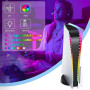FASTSNAIL Bande LED RVB pour PS5/Slim Console Digital/Disc Edition éclairage LED, 7 couleurs, 358 modes, avec télécommande à clé