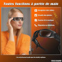 Chujianxi Lunette Camera Bluetooth,Techno-Avancées Camera Sport 1080P,Lunette Connectée Homme avec Opération à Une Touche,Lunett