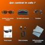 Chujianxi Lunette Camera Bluetooth,Techno-Avancées Camera Sport 1080P,Lunette Connectée Homme avec Opération à Une Touche,Lunett