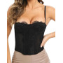 GainKee Corset en dentelle pour femme - Bustier en dentelle avec bretelles - Corset pour sortir, fête