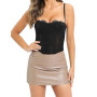 GainKee Corset en dentelle pour femme - Bustier en dentelle avec bretelles - Corset pour sortir, fête