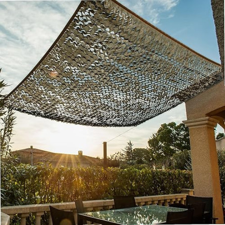WerkaPro 11096 - Toile d'Ombrage Ajourée - 120 g/m2 - En Polyester - Carré - 3 x 3 m - Taupe - Pour Balcon, terrasse et Jardin