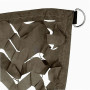 WerkaPro 11096 - Toile d'Ombrage Ajourée - 120 g/m2 - En Polyester - Carré - 3 x 3 m - Taupe - Pour Balcon, terrasse et Jardin