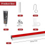 Necdeol 3 Meter Rail Rideaux Plafond Adhesif, 9 * 33cm Tringle Rideau sans Percage, Rail Rideau Plafond, Tringle à Rideau Adhési