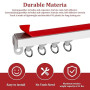 Necdeol 3 Meter Rail Rideaux Plafond Adhesif, 9 * 33cm Tringle Rideau sans Percage, Rail Rideau Plafond, Tringle à Rideau Adhési