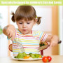 Samamoca 9PCS Couvert Enfant Inox,3 x Fourchette,3 x Cuillère,3 x Couteau Dentelé,Sûr Couverts Pour Enfants avec Motif Mignon,Co
