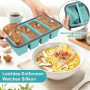 Niuny Moule a Soupe Congelation 2Pcs Moule Soupe Congélateur Plateau de Congélation en Silicone Avec Couvercles Bac à Bouillon S