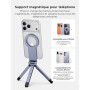 UGREEN Trépied Magnétique pour Téléphone MagSafe Couleur Gris Nébuleuse en Alliage d'aluminium Idéal pour Les Voyages Les Réunio