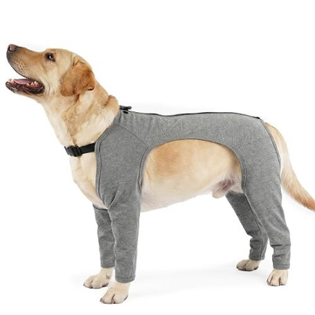 Body Chien Opération avec Manche, Léger Body Pattes Arrière Combinaison de Protection Chien Vêtements Postopératoires Manchon de