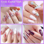 Becellen 500 Pièces Faux Ongles Amande, Transparent Couverture Complète Capsules Americaine Ongles avec Colle pour Femme Filles