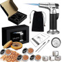 Kit de Fumoir Cocktail, Ensemble Fumeur Cocktail avec 4 Copeaux Bois, kit de Fumoir à L'ancienne pour Whisky et Bourbon, Cadeau