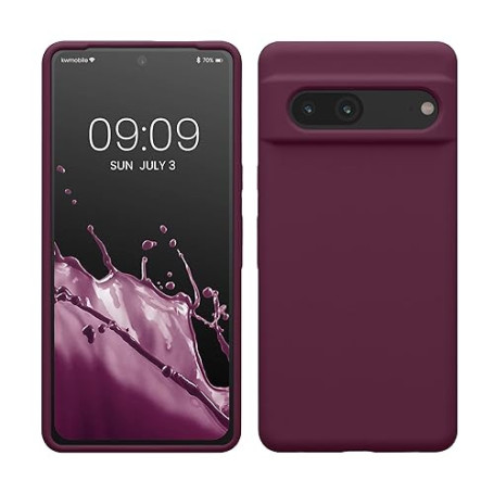 kwmobile Housse Compatible avec Google Pixel 7 Coque - Housse de téléphone Protection Souple en TPU Silicone - Bordeaux Violet