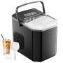 Machine à Glaçons, 12kg en 24h, 9 Glaçons en 6-8 Minutes, Machine a Glaçons avec Cuillère à Glace Réversible et Poignée de Trans