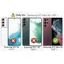 Dechyi Privacy Coque pour Samsung Galaxy S22 Ultra 5G Housse Etui avec Anti-Espion Verre trempé avec Support de Bague résistant