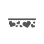 Vaessen Creative Perforatrice Bordure - Cœurs Festifs 1,5 x 4,5 cm - Scrapbooking Matériel pour Papier, Cartes et Loisirs Créati